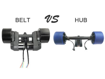 Best Comparison Between Belt and Hub Driven Motor Skateboard - enSkate